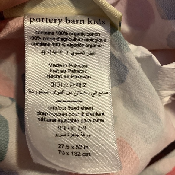 Pottery Barn Kids Pastel Print Organic Cotton Crib Sheets - Picture 4 of 4